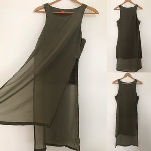 Olive green Guess shift shirt